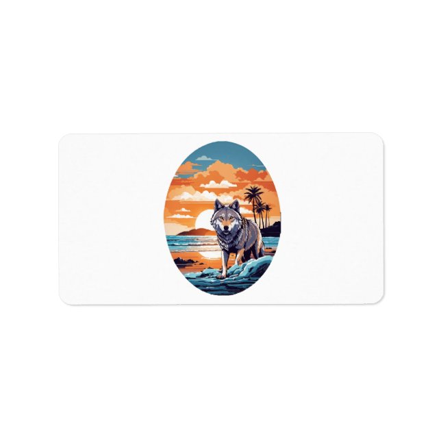 Wolf on the Beach Label (Front)