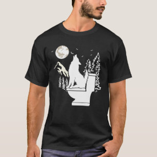 Wolf on the Toilet T-Shirt
