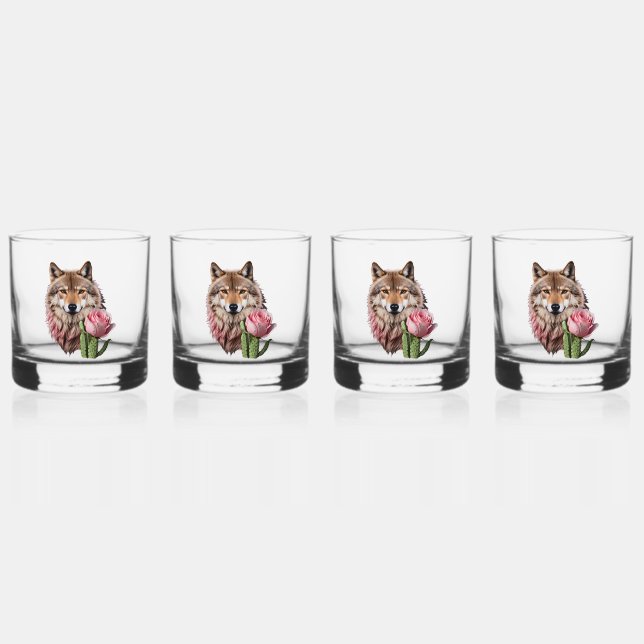 Wolf One Whiskey Glass (Front)