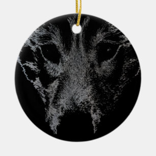 Wolf Ornament Personalised Wolf Pup Decoration