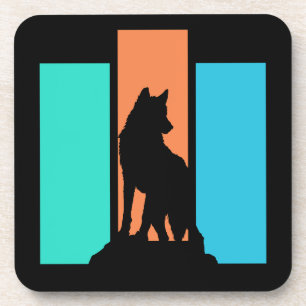 Wolf Outdoors Nature Silhouette Coaster