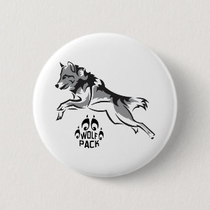 WOLF PACK 6 CM ROUND BADGE