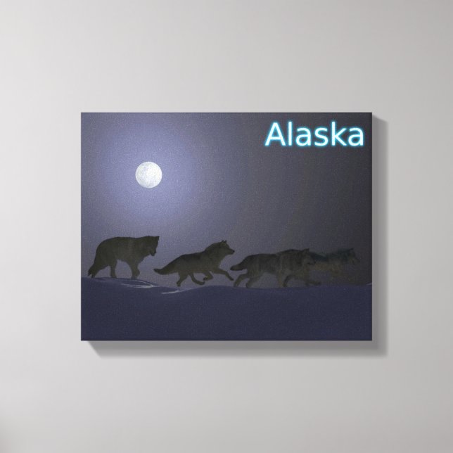 Wolf Pack - Alaska Canvas Print (Front)
