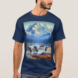 Wolf Pack and Mountain T-Shirt