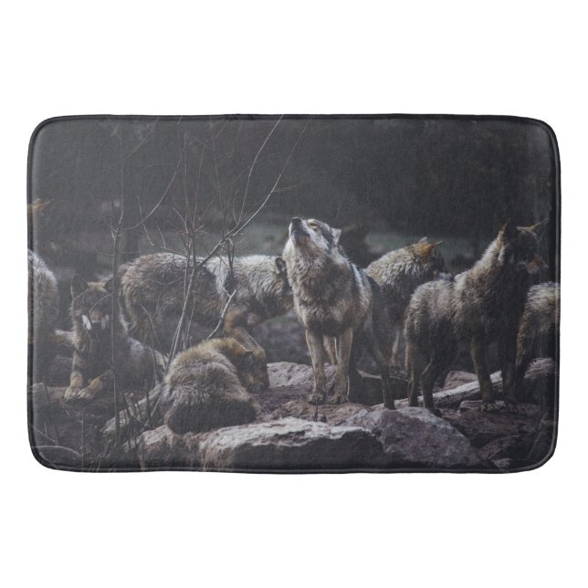 Wolf Pack Bath Mat (Front)