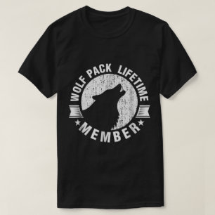 Wolf Pack Lifetime Member Vintage Wolf Silhouette  T-Shirt
