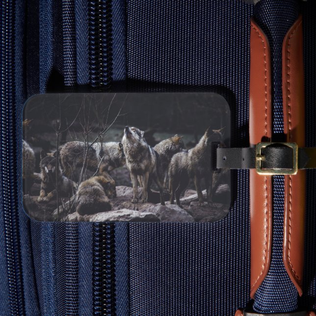 Wolf Pack Luggage Tag (Front Insitu 4)