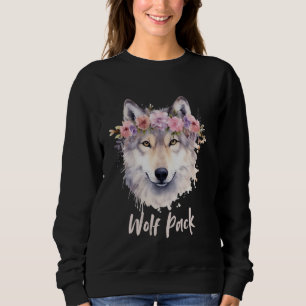 Wolf Pack Wolf Party Group Designs Birthday Girl W Sweatshirt
