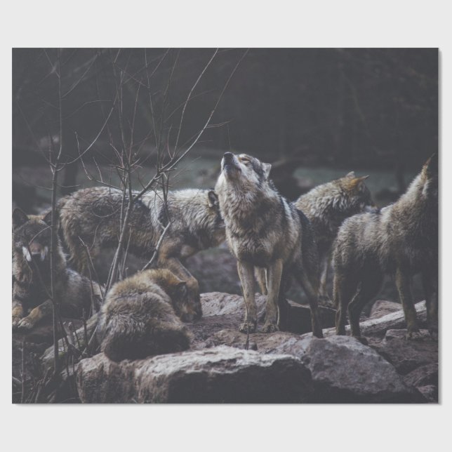 Wolf Pack Wrapping Paper (Flat)