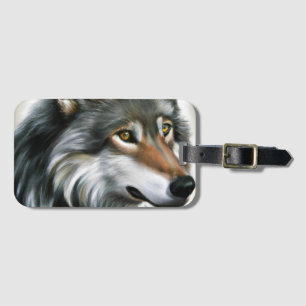 Wolf Painting Luggage Tag