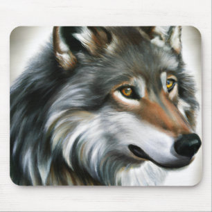 Wolf Painting Mouse Pad