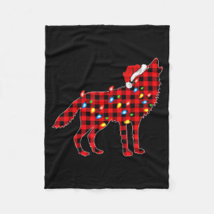 Wolf Pajama Family Matching Group Christmas Fleece Blanket