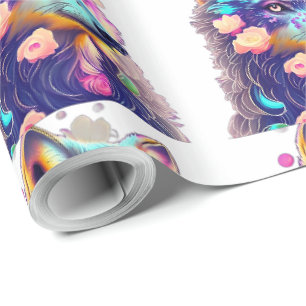 Wolf pattern to brighten up wrapping paper