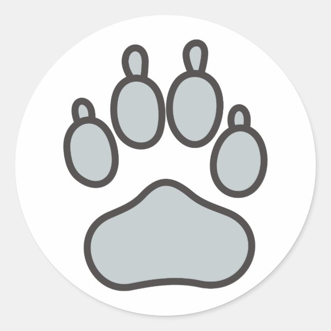 Wolf Paw Classic Round Sticker (Front)