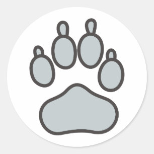Wolf Paw Classic Round Sticker