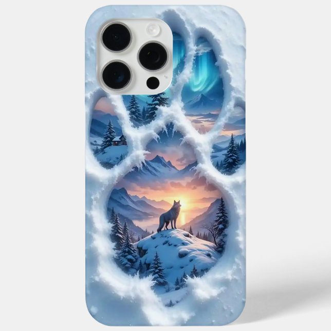 Wolf Paw Landscape  Case-Mate iPhone Case (Back)