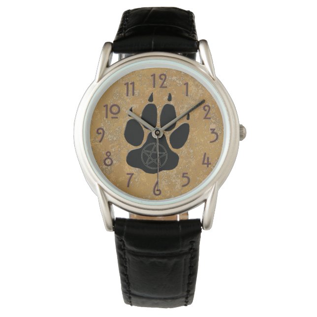 Wolf Paw Print with Pentacle Watch (Front)