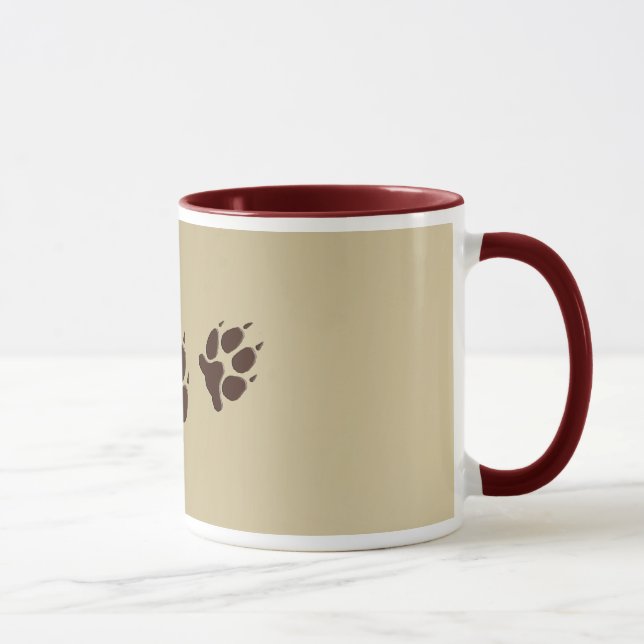 Wolf Paw Prints Mug (Right)