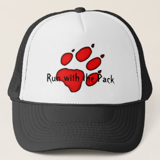 wolf paw, Run with the Pack Trucker Hat