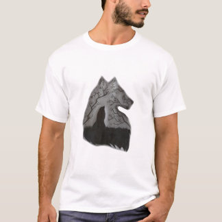 Wolf Pencil Sketch T-Shirt | Realistic Wolf Drawin