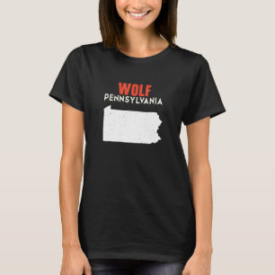 Wolf Pennsylvania USA State America Travel T-Shirt