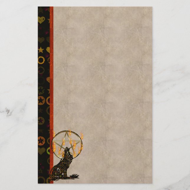 Wolf  Pentagram Stationery (Front)