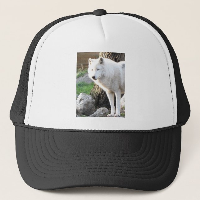 Wolf Photographic Art Spirit Guide Animal Love  Trucker Hat (Front)