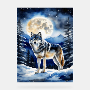 Wolf Portrait Acrylic Sign