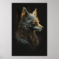 Wolf Portrait Animal Nature Wildlife Art Painting