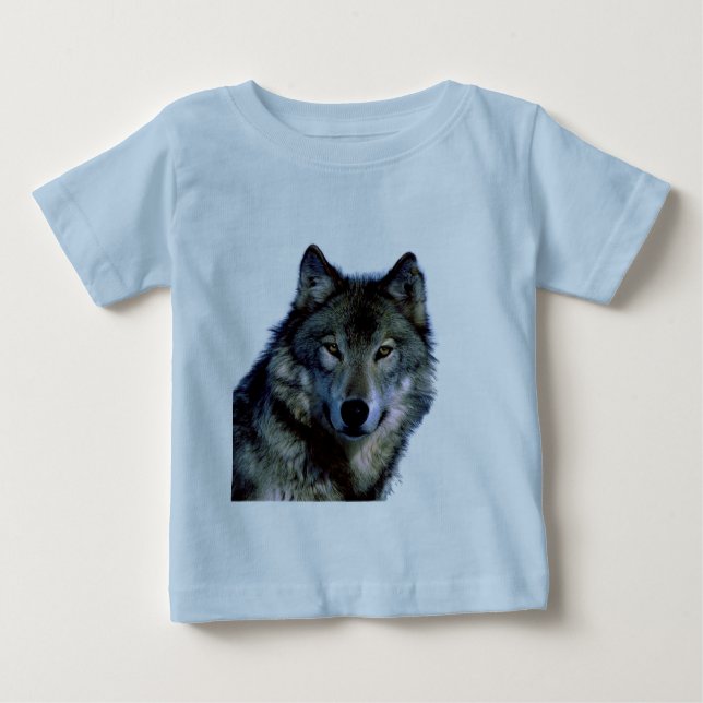 Wolf Portrait Baby T-Shirt (Front)