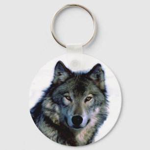 Wolf Portrait Key Ring