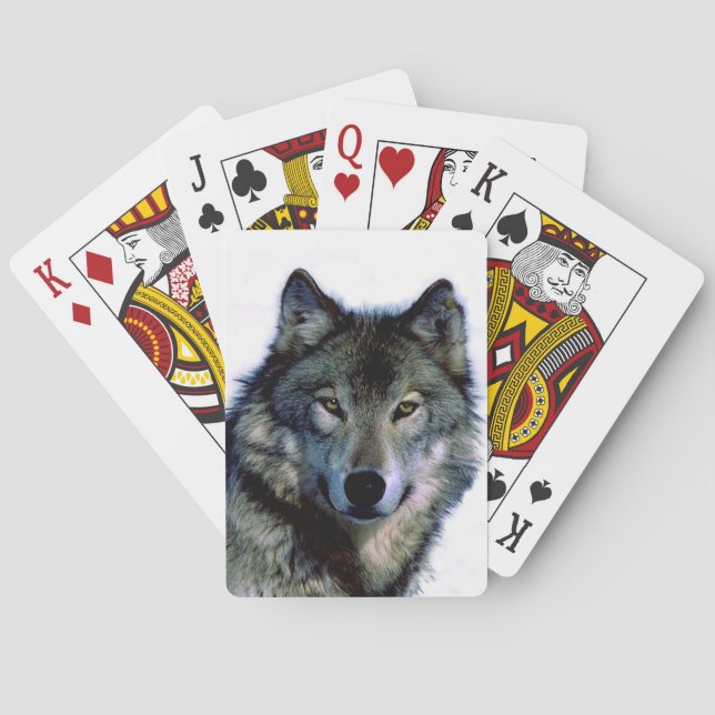 Wolf Portrait Playing Cards (Back)