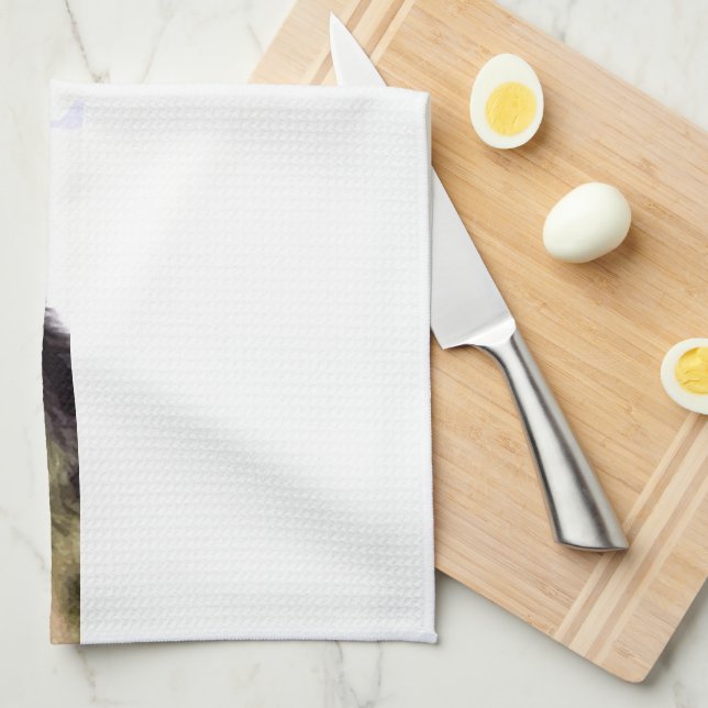 Wolf Portrait Tea Towel (Quarter Fold)