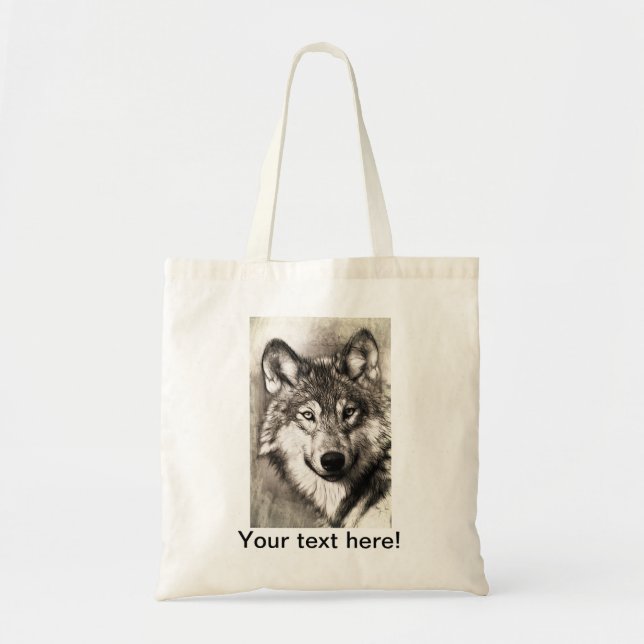 Wolf portrait tote bag (Front)