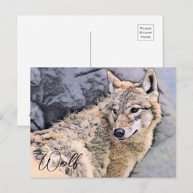 Wolf Postcard (Front/Back)