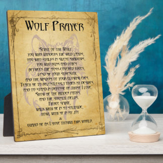 Wolf Prayer Plaque