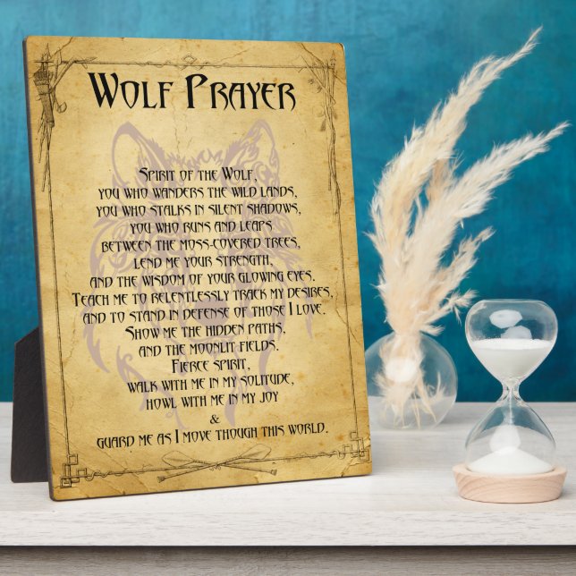 Wolf Prayer Plaque (Side)