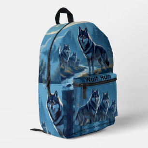 Wolf Print Cut Sew Bag
