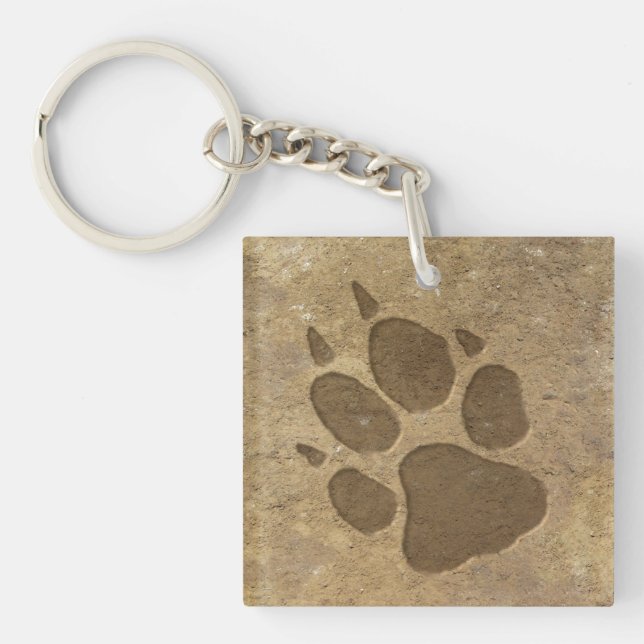Wolf Print Key Ring (Front)