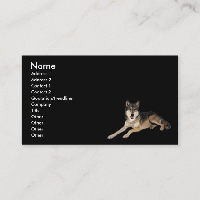 Wolf Profile Card (Front)