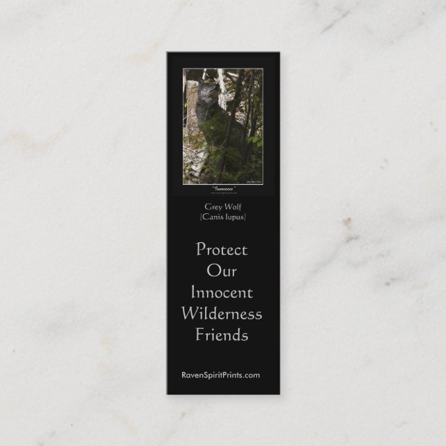 WOLF PROTECTION Bookmarks \ Profile Cards (Front)