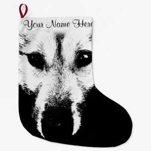 Wolf Pup Christmas Stocking Custom Husky Stocking