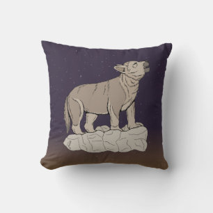 Wolf Pup Howling Cushion