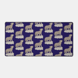Wolf Pup Howling Desk Mat