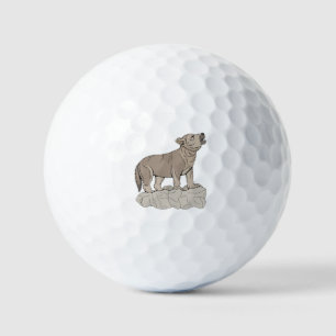 Wolf Pup Howling Golf Balls