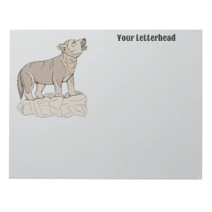 Wolf Pup Howling Notepad