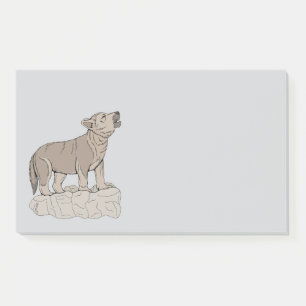Wolf Pup Howling Post-it Notes
