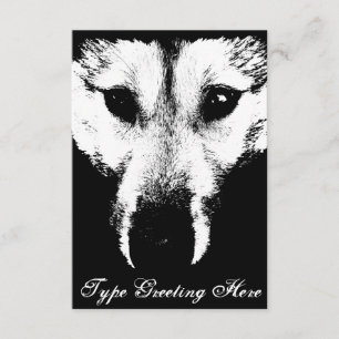 Wolf Pup Invitations Personalised Husky Wolf Card