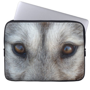 Wolf Pup Laptop Case Siberian Wolf Pup Eyes Gifts