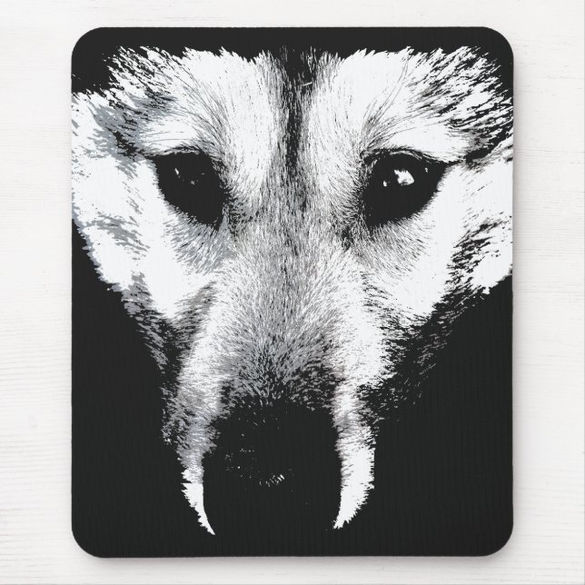 Wolf Pup Mousepad Gifts Malamute Husky Dogs (Front)